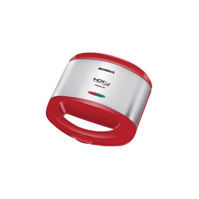 Grill e Sanduicheira Mondial Inox Red S19 Vermelha Inox - 800W 127V UNICA