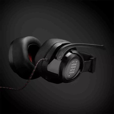 Headphone Gamer JBL Quantum 200 com Fio e Microfone Flip-Up Over-Ear Preto UNICA