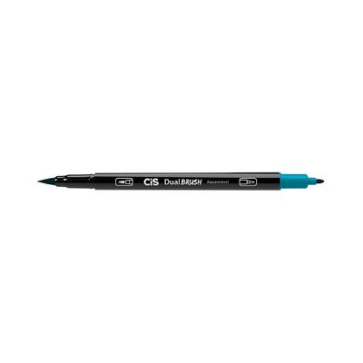 Marcador Artístico Cis Dual Brush Fine Aquarelável Azul Oceano 0.8mm UNICA
