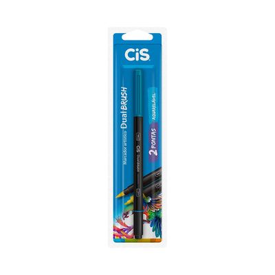 Marcador Artístico Cis Dual Brush Fine Aquarelável Azul Oceano 0.8mm UNICA