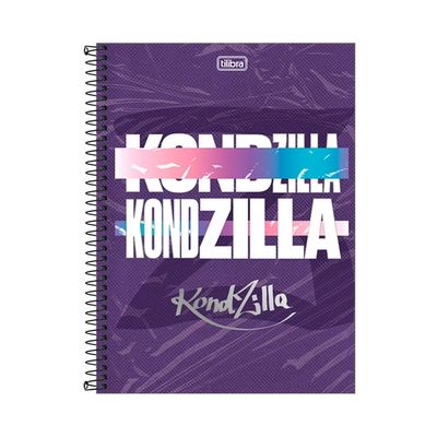 Caderno Universitário Tilibra Espiral Capa Dura Kondzilla 1 Matéria Capas Diversas - Item Sortido UNICA