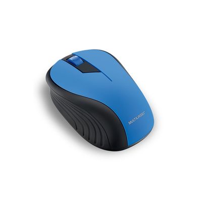 Mouse Multilaser sem Fio Preto e Azul MO215 UNICA