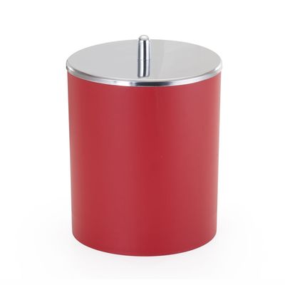 Lixeira de Plástico com Tampa Inox Arthi Vermelha 5L UNICA