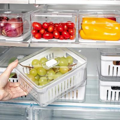 Organizador De Alimentos Para Geladeira Clear Fresh Com Cesto Ou 2,2l