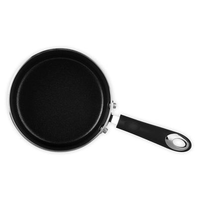 Panela Dom Preta 18 Cm 2,3 L Em Alumínio Com Revestimento Interno Antiaderente E Alças Em Silicone
