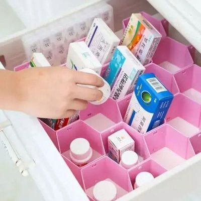 Organizador De Gaveta Colméia C/ Divisória Para Roupa Íntima