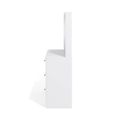 Penteadeira 7 Gavetas Pe-80 Branco com Luz Camarim Ditália