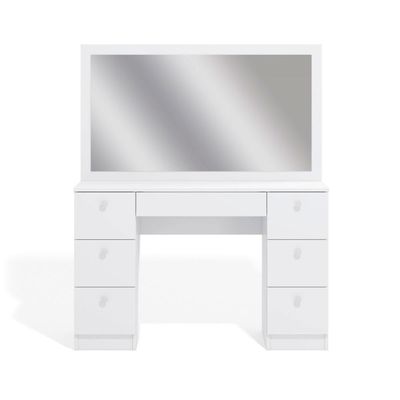 Penteadeira 7 Gavetas Pe-80 Branco Uv Acetinado Ditália