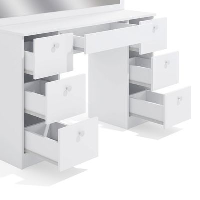 Penteadeira 7 Gavetas Pe-80 Branco Uv Acetinado Ditália