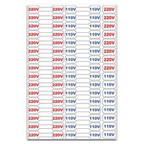 Etiqueta Adesivo de Voltagem 110V e 220V Tomadas e Cabos