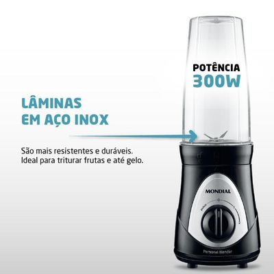 Liquidificador Portátil Mondial Personal Blender Dg-01 Personal Blender-220v-preto/prata 220v