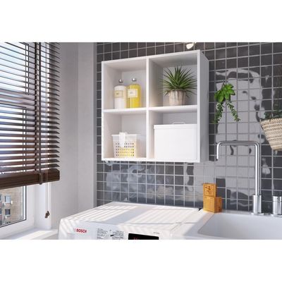 Armário Lavanderia Com Prateleiras Multimóveis Cr30034 Branco Branco