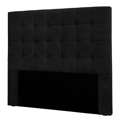 Cabeceira Casal 1,40m Santiago Suede - Pallazio Cor Preto