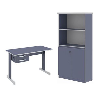 Armario E Mesa 1,20 Geórgia Azul