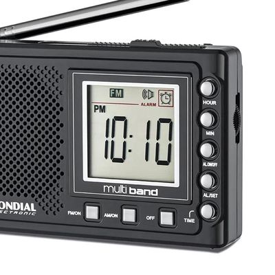 Rádio Relógio Digital Mondial Multi Band II RP-04 Faixas AM e FM