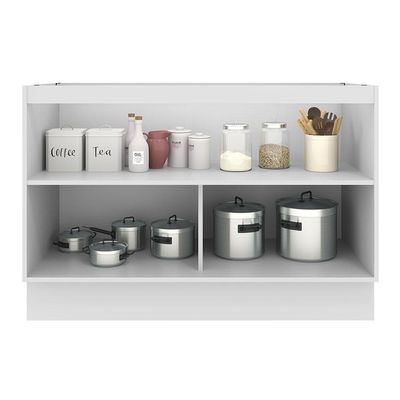 Balcão Gabinete De Pia 2 Portas Branco/crema Agata Madesa Branco/crema