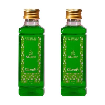 2 Difusores Aromatizador De Ambientes Com Varetas Citronela
