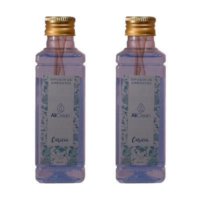2 Difusores Aromatizador De Ambientes Com Varetas Caricia