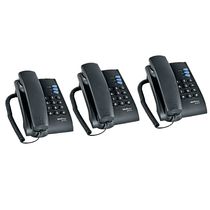 Kit 3 Telefones Pleno Intelbras Preto