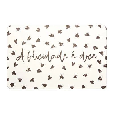 Jogo Americano Hauskraft Felicidade em PVC 43x28cm 1 Peça