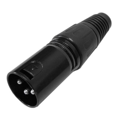 Plug Canon Macho Corpo Preto Metal