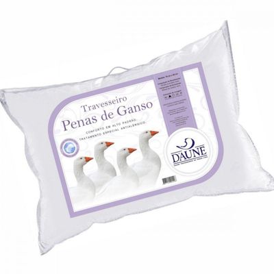 Travesseiro 100 Penas De Ganso 50x70cm Daune Branco