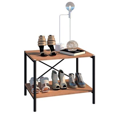 Sapateira Multiuso Padova 60cm 2 Prateleiras Preto