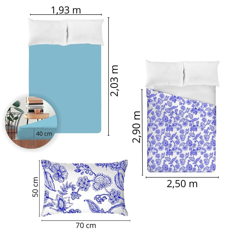 Jogo de Cama King Size 150 Fios Fiori - Sônia (7275)