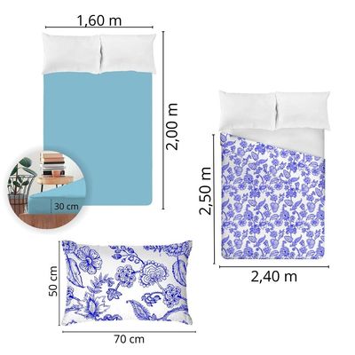 Jogo de Cama Queen Size 150 Fios Fiori - Sônia (7275)
