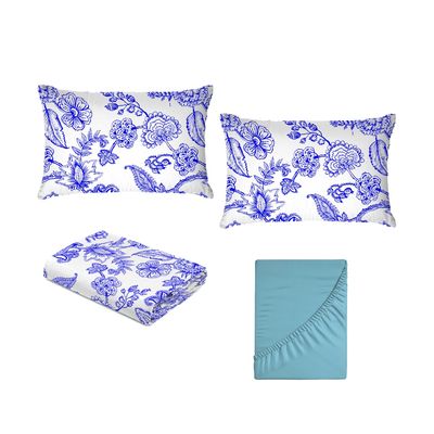 Jogo de Cama Queen Size 150 Fios Fiori - Sônia (7275)