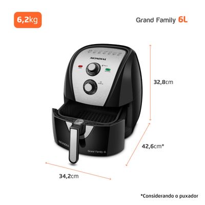 Fritadeira Sem Óleo Air Fryer 6 Litros AFN-60-BI Mondial 127V