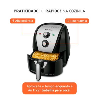 Fritadeira Sem Óleo Air Fryer 6 Litros AFN-60-BI Mondial 127V
