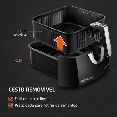 Fritadeira Sem Óleo Air Fryer 6 Litros AFN-60-BI Mondial 127V