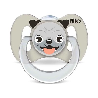 Chupeta Lillo Funny Animais Silicone Anatômica Cachorro Tamanho 1 UNICA