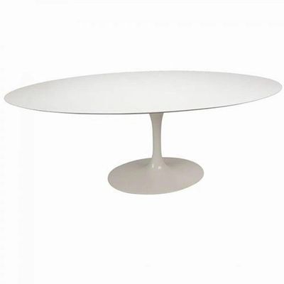 Mesa de Jantar Saarinen Oval 160x90 cm Laqueada Branco