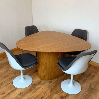 Mesa De Jantar Orgânica 160X165Cm Tampo Freijó Marrom