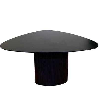 Mesa De Jantar Orgânica 180x160cm Tampo ébano Base ébano Cor Preto