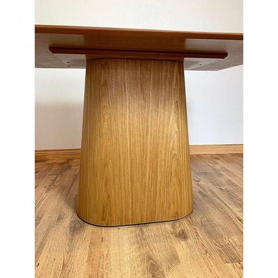 Mesa De Jantar Cone 235X122 Base Freijó Tampo Freijó Marrom