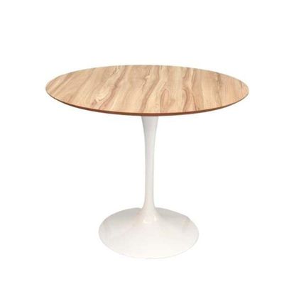 Mesa De Jantar Tulipa Redonda 150cm - Nogueira Branco
