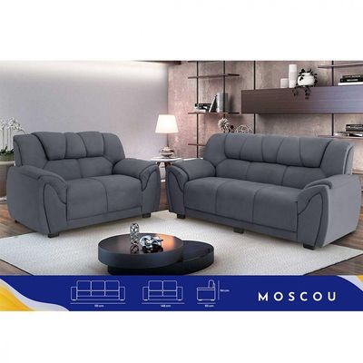 Sofa Parana Moscou 3 E 2 Lugares Cinza