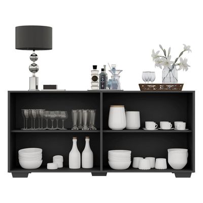 Aparador Buffet 4 Portas Veneza Multimóveis V3557 Preto
