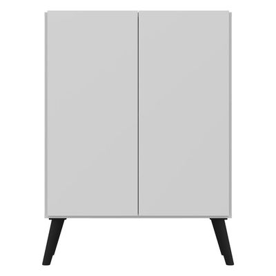 Aparador Buffet 2 Portas Multimóveis V3609 Branco/Preto