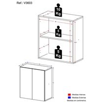 Aparador Buffet 2 Portas Veneza Multimóveis V3603 Preto