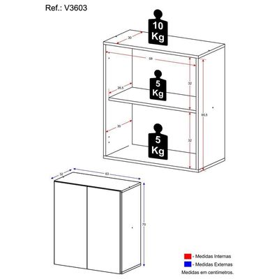 Aparador Buffet 2 Portas Veneza Multimóveis V3603 Preto