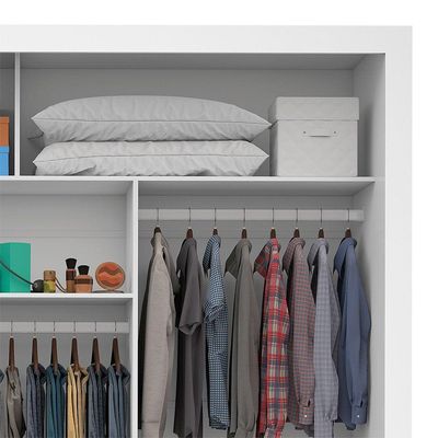 Guarda Roupa Anjos Plus 3 Portas 9 Gavetas Carioca Branco