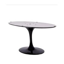 Base de Mesa de Jantar Oval Tampo 100x70 Cm até 137x90 Preto
