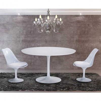 Mesa De Jantar Tulipa Redonda 160cm - Laqueada Branco