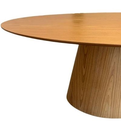 Mesa De Jantar Cone Oval 244x137 Cm Mdf Cor Marrom