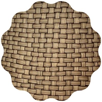 Mesa De Jantar Cone Oval 198x122 Cm Tampo Antíqua Base Fibra Sintética Cor Marrom