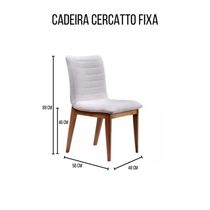 Cadeira De Jantar Cercatto Revestida Em Tecido Linho Cinza Claro Cor Cinza Claro